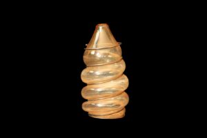 Luigi Sandi: Vaso a spirale, 1965 - vetro - cm 13x33