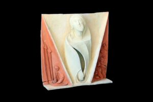 Luigi Sandi: Via crucis, 2004 - terracotta - 36x38x9