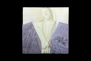 Luigi Sandi: Cristo tolto dalle vesti, 2004 - terracotta, - cm 26x53