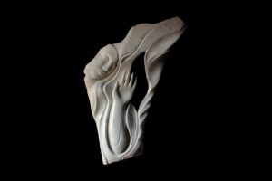Luigi Sandi: Prova d'artista, 1993 - marmo di Carrara - cm 60x90x10